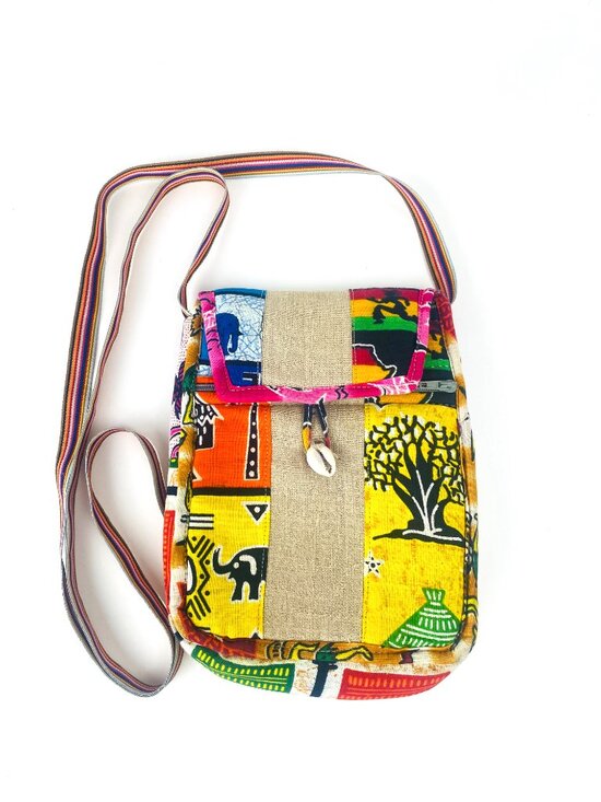 Unbranded Handbags - Handmade African Safari Print Patchwork Crossbody